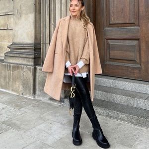 New Look Black Leather-Look High Waist Leggings